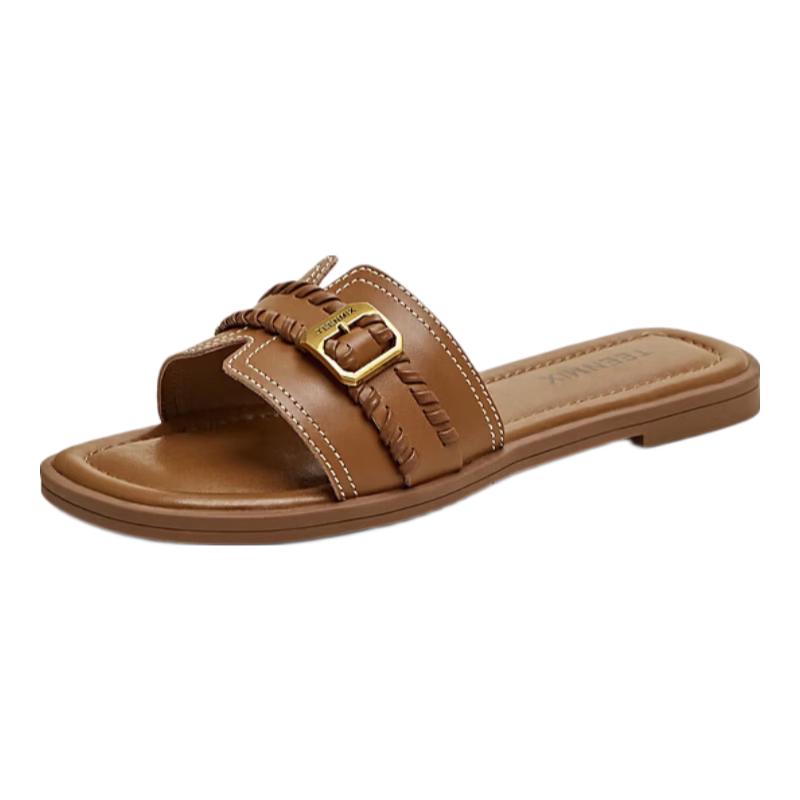 Teenmix Woven One-Strap Flat Holiday Slippers 37