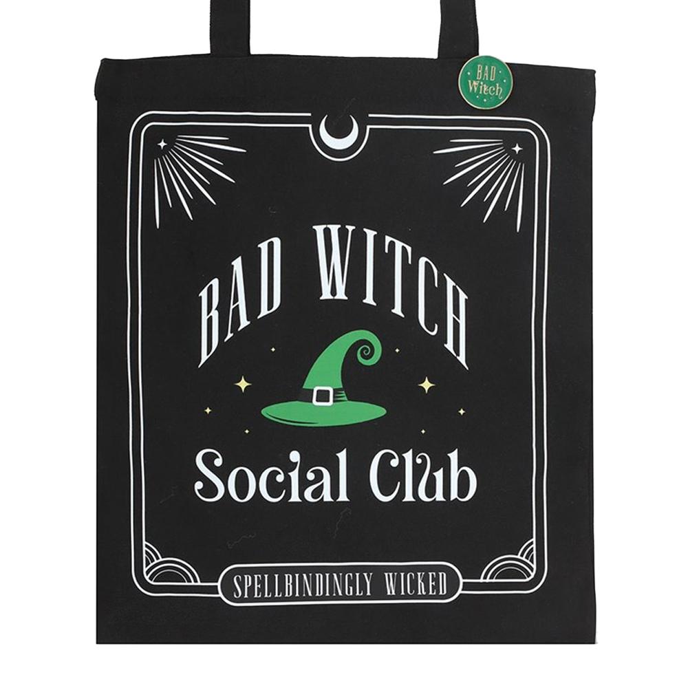 Something Different Bad Witch Social Club Polycotton Tote Bag