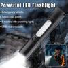 Mini Portable LED Flashlight Key Torch Camping Light Outdoor Waterproof Ultralight Fishing Hiking Emergency Lamp With Whistle