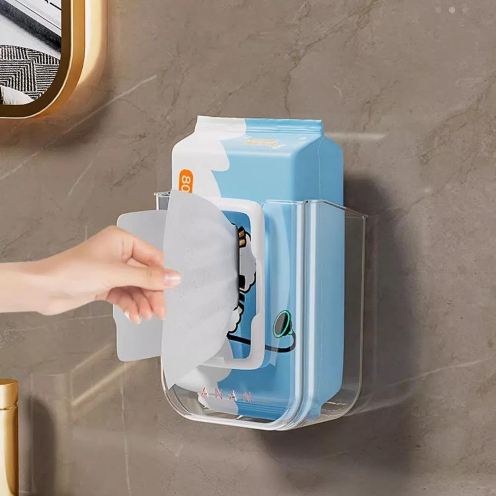 With Large Opening Wet Tissue Storage Box Wall-Mounted Toilet Paper Holder New Wet Wipe Dispenser