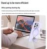 iPhone 17 Pro Max Liquid Silicone Magnetic Rotating Stand Protective Phone Case