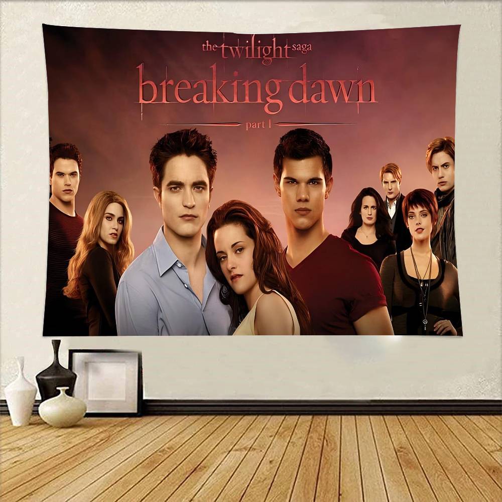 TV Twilight Isabella Edward Cullen Tapestry Wall Hanging Printed Polyester Tapestry INS Decoration Wall Decor
