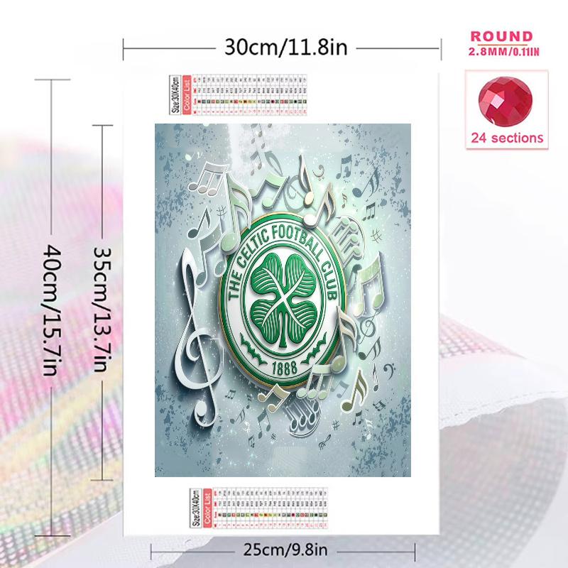 Celtic F.C 100% Round Full Drill 5D DIY Diamond Painting Embroidery Cross Stitch Rhinestone Décor
