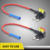 FT2-10 10 Pack 12V Car Add-a-Circuit Fuse Tap Adapter Mini ATS Blade Automotive Fuse Holder with 10pcs 10A, 20A Fuses