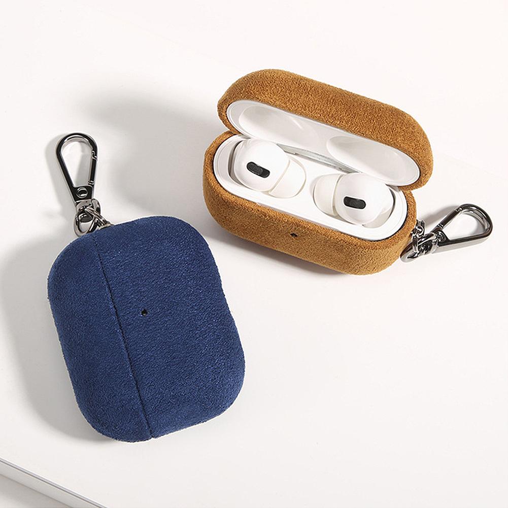 For Airpods Pro 2 Airpods Pro 3 Airpods 4 3 Case Retro Suede Leather Earphone Case Luxury Artificial Leather All Inclusive Case