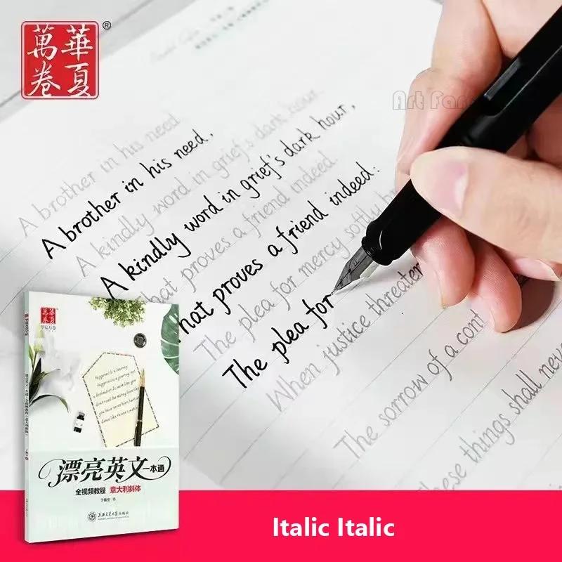 Englisch Schreibheft für Kalligraphie Bücher für Erwachsene Wort Handschrift Italienische Kursivschrift Runde Druckschriftitalienisch Englisch Übungsbuch