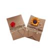 Handmade Retro Kraft Greeting Card with Dried Flowers for Birthdays, Qixi, Teachers' Day, or Christmas Blessings