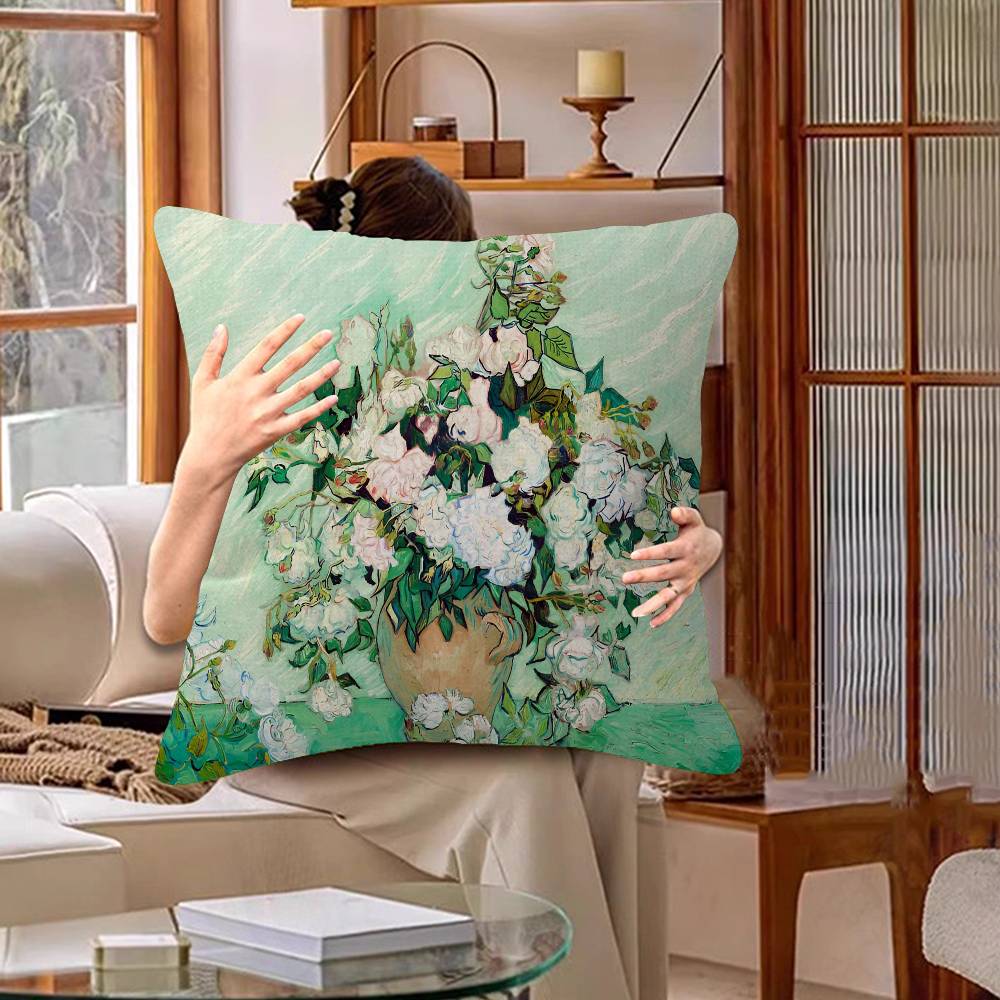 Vintage Art Van Gogh Oil Painting Pillow Cover Design cushion Cover decor Holiday Decorati