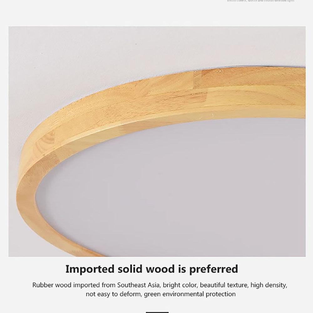 Nordic LED Ceiling Lamp Ultra-thin Wooden Minimalist LED Panels Ceiling Light Modern Home Decor Fixture For Living Room Bedroom