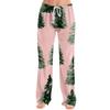 Women's Christmas Print Casual Pants with No Pockets for Holiday Lounging and Everyday Wear