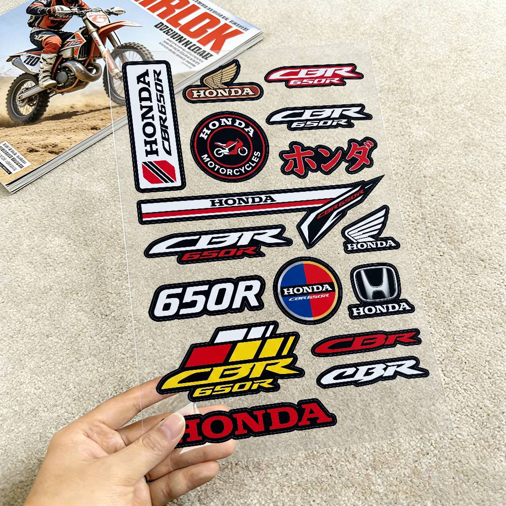 FOR HONDA CBR650R Motorcycle Reflective Stickers Waterproof Decals for Helmet Scooter Fuel Tank Toolbox Racing XL0