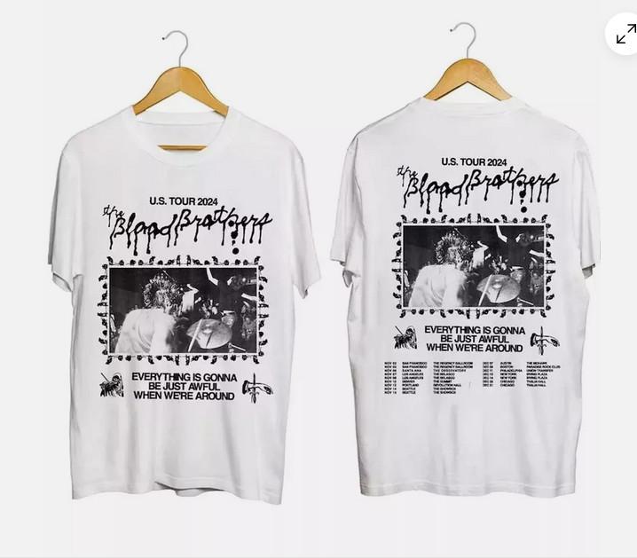 

The Blood Brothers 2024 Tour T-Shirt, T-Shirt Gift Fans. 2XL