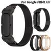 Kovový řemínek z nerezové oceli s magnetickým zapínáním pro chytré hodinky Google Fitbit Air