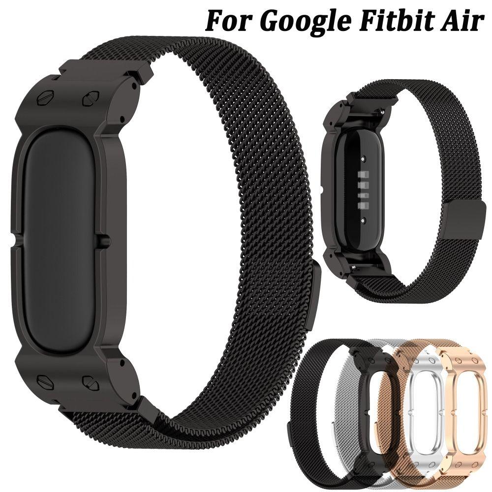 Kovový řemínek z nerezové oceli s magnetickým zapínáním pro chytré hodinky Google Fitbit Air