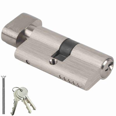 Copper Single Open Lock Cylinder Bedroom Door Lock Cylinder with Keys(L=60mm(30/30))