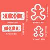 4 Pieces Biscuit Shape Die Mold Cake Candy Slicer Christmas Festival DIY Crafts Pressing Bar Wedding Kitchen Decorating Tools
