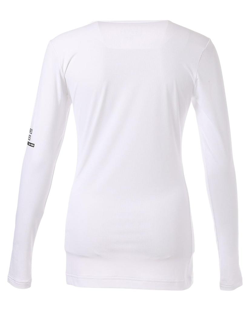 Long Sleeve Shirt Cool to the UV Golf UV Protection 0 [PEARLY GATES] Women's U-Neck (Quick-drying, Touch, Protection) / / 055-5166402 030_White [S]