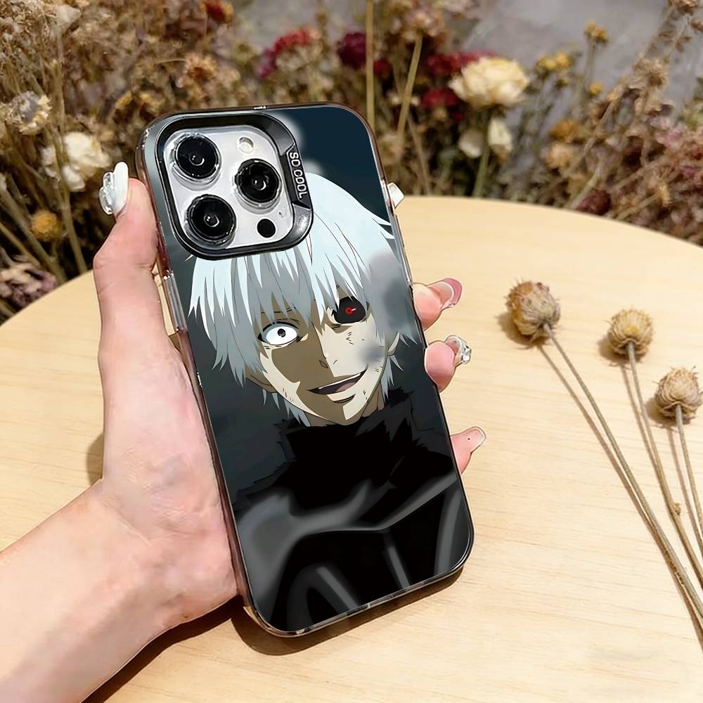 Tokyo Ghoul Ken Kaneki Phone Case For iPhone 17,16,15,14,13,12,11 Plus,Pro Max,XS,Colorful Silver Phone case Funda Cover