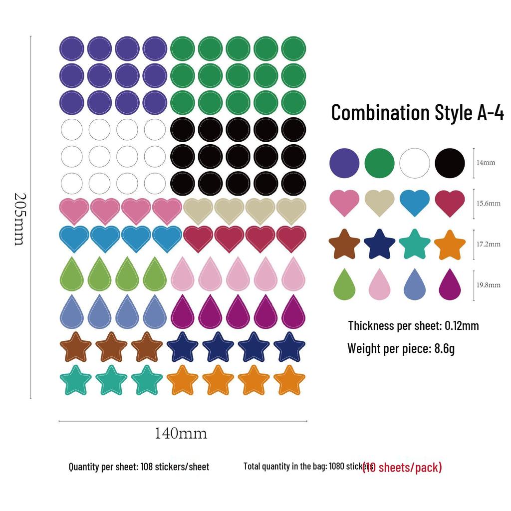 Colorful Polka Dot Stickers for Kids' Journals and DIY Albums