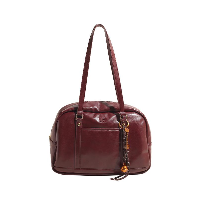 Retro large-capacity underarm bag women's bag 2025 new simple briefcase versatile shoulder tote bag large bag