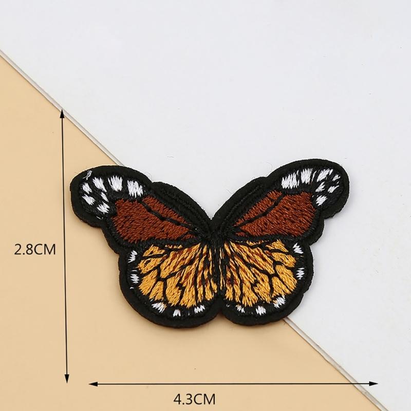 Pack Of 10 Embroidered Butterfly Iron on Patches Embroidered Fabric Patches Sew on Repair Patches For Clothing Jackets