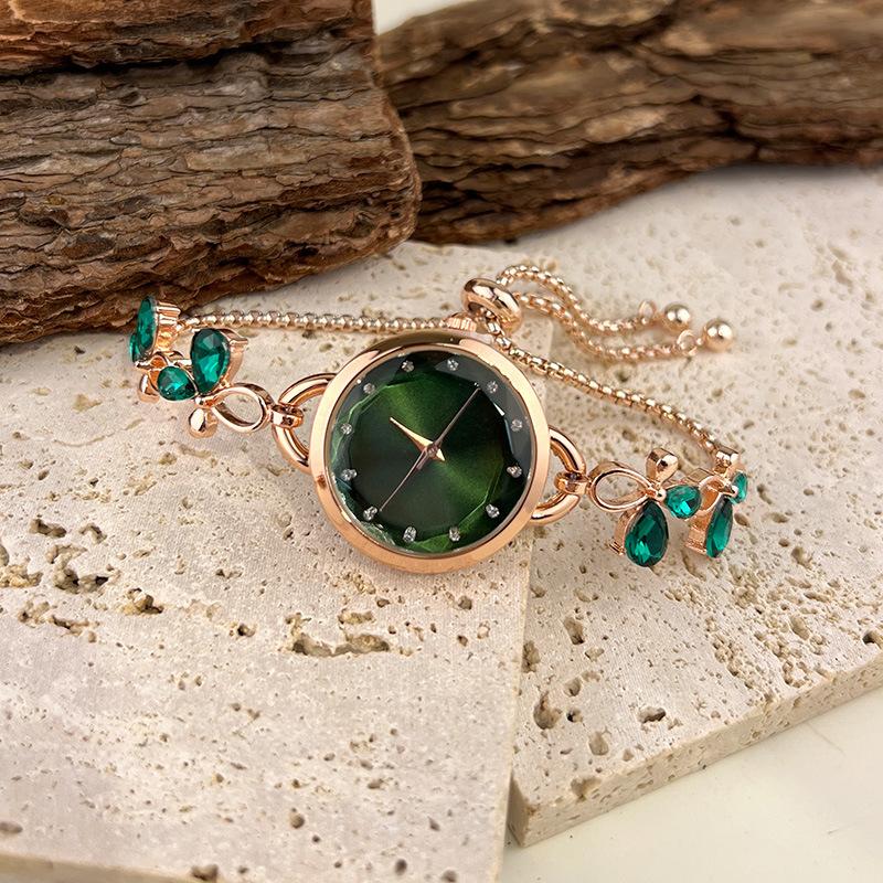 

UTHAI Модные часы-браслет Женские Высококлассные Часы с Кварцевым Механизмом и Дизайном Бабочки и Морского Сокровища Синего Цвета Женские Модные Изысканные Часы