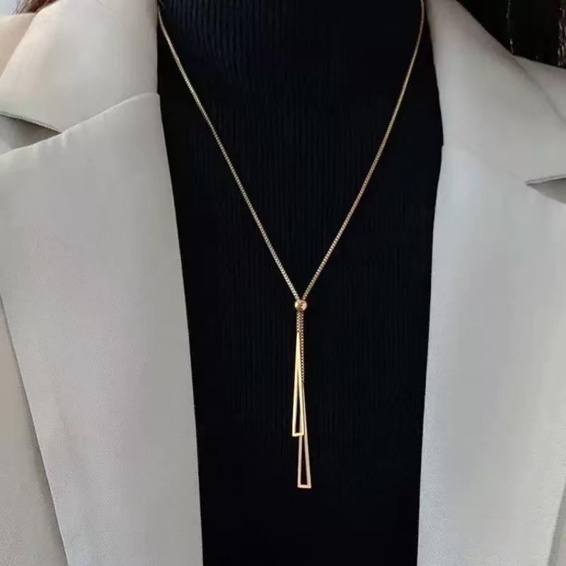 

Necklace girls new trendy brand versatile high-end niche pendant sweater chain men s necklace