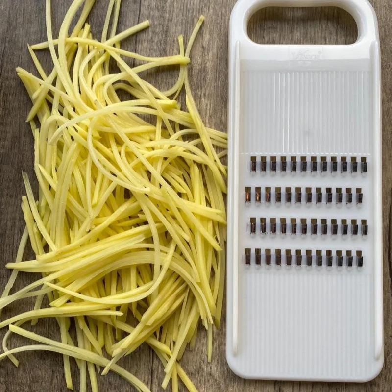 Restaurant-Grade Silk Grater: Vegetable & Julienne Slicer with Anti-Injury Device