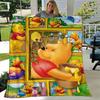 Winnie Puuh Decke Ultra-Weich, Warm, Gemütlich Überwurf für Wohnzimmer, Sofa, Ganzjahres-Reiseaccessoire Niedlicher Zeichentrickfigur Heimdekoration