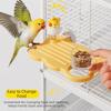 Rectangle Bird Cage Stand Toy Anti Slip Birdcage Food Bowl Hanging Feeding Platform  Aviary