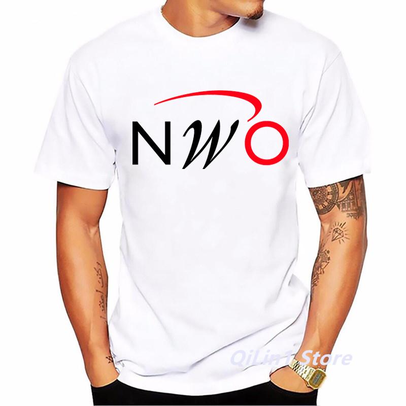 Maglietta Vintage NWO Uomo Estate 2024 T-shirt Grafiche Homme Top Bianco Manica Corta Uomo Camisetas Hombre T-shirt Maglietta con Lettere
