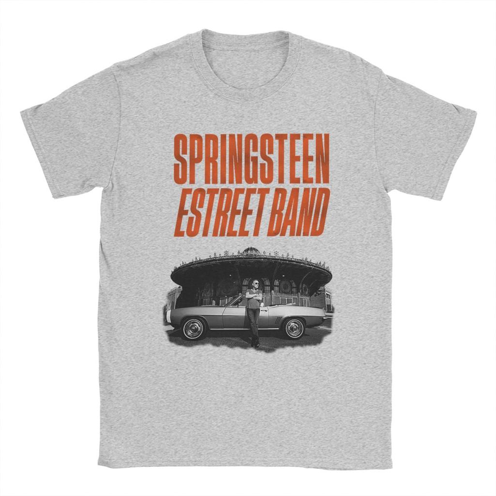 Bruces The E Street Band Springsteens T Shirts for Men Cotton Novelty T-Shirt Round Neck Tees Short Sleeve Tops 4XL 5XL 6XL