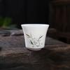 Hand-painted White Porcelain Tea Tasting Cup