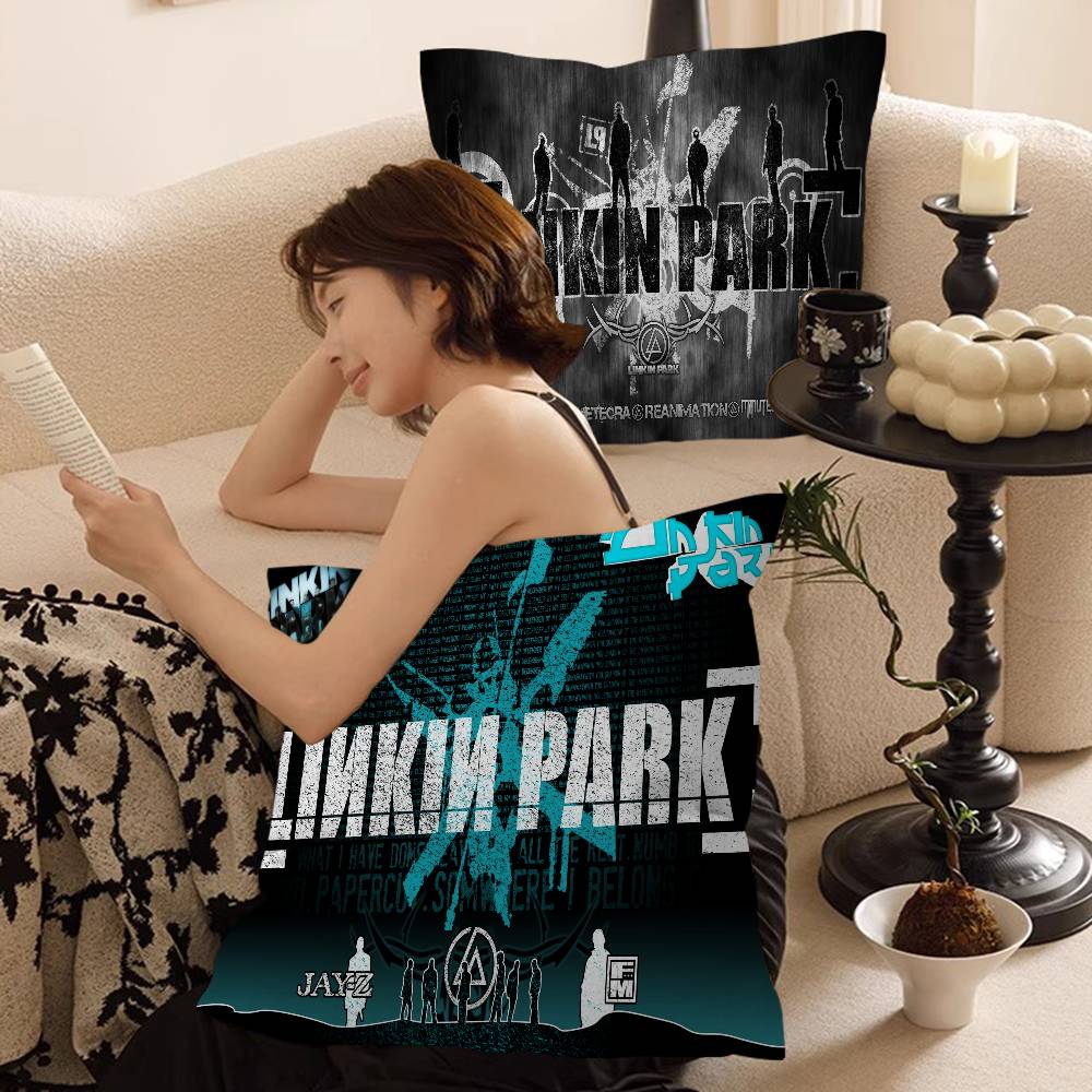 Rock Band L-Linkin Cool P-Park 45*45Cm Κάλυμμα Μαξιλαριού Κάλυμμα Μαξιλαριού Διακοσμητικό Μαξιλαροθήκη Οικιακή Μαξιλαροθήκη Για Μαξιλάρι Καναπέ