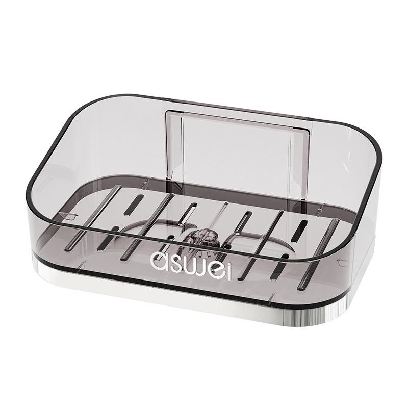 Wall-Mounted Double-Layer Soap Rack: Punch-Free, High-End Bathroom Storage Solution