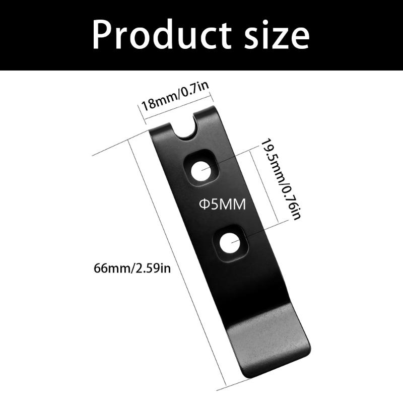 Multifunctional Waist Clip Back Clip Replacement Carrying K Sheath Clip Durable Cutter Sheath Belt Clip with Screw