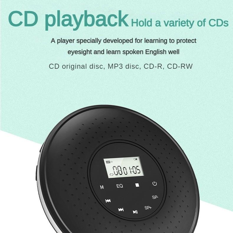 Intelligent Bluetooth Walkman Touch Screen White/Black Portable CD Player Ultra Thin CD Player 142*142*29mm
