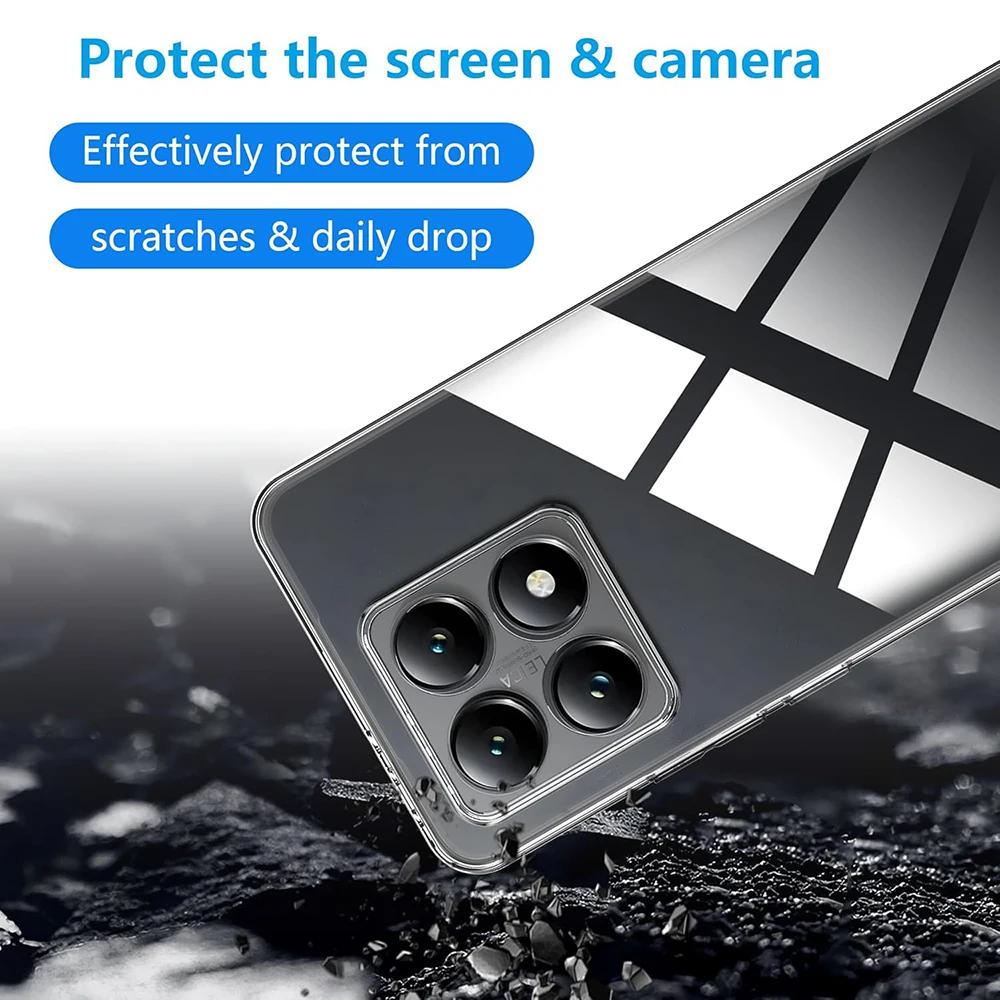Ultracienkie Silikonowe Miękkie Etui Dla Xiaomi Mi 14T 14 T Pro Ultra Przezroczyste Przezroczyste Tylne Etui Wstrząsoodporna Powłoka Kryształowe Smukłe Coque