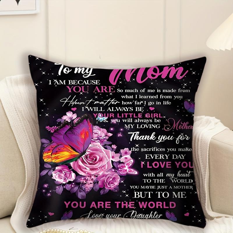 1Pc Butterfly Fashion Pillow Cover, The Perfect Gift For Mothers, Mother’S Day, Valentine’S Day. Pillow Insert Not Included.