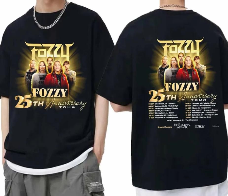 Fozzy - 25th Anniversary Tour US Shirt Fozzy Band Fan shirt M