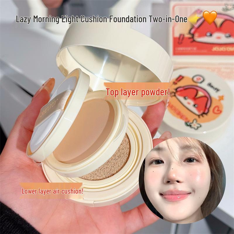 Cartoon Kitten Double Layer Cushion Compact: Oil Control & Long-Lasting Non-Transfer Concealer Foundation.
