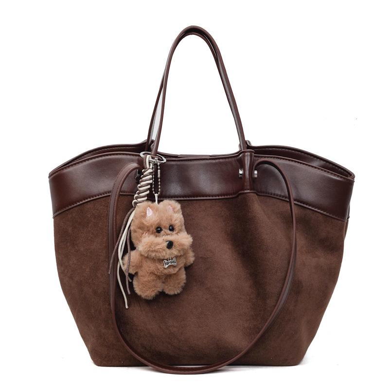 Casual Large-capacity Suede Bag Women's 2025 New Autumn Retro Versatile Shoulder Bag Commuter Tote Bag