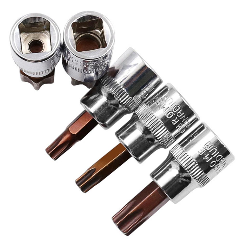 11-teiliges Steckschlüssel-Set Torx-Schraubendrehereinsätze 3/8 1/4 Zoll Schraubenschlüssel-Steckadapter T10 T15 T20 T25 T27 T30 T40 T45 T50 T55 T60