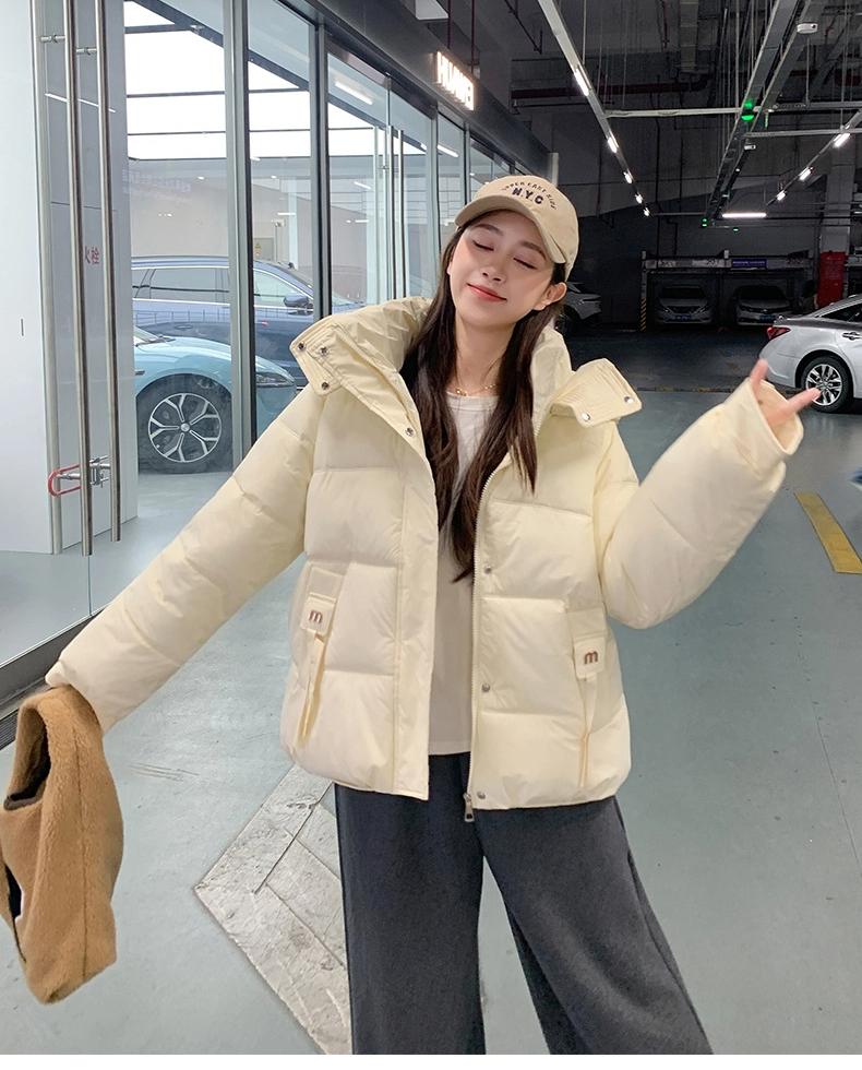 Winter Short Hooded Thickened Cotton-padded Jacket Loose Warm Outwear