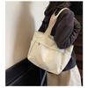 All-matching Nylon Shoulder Bag Women's Large-capacity Tote College Student Schoolbag Casual Solid Color Simple Commuting Handbag