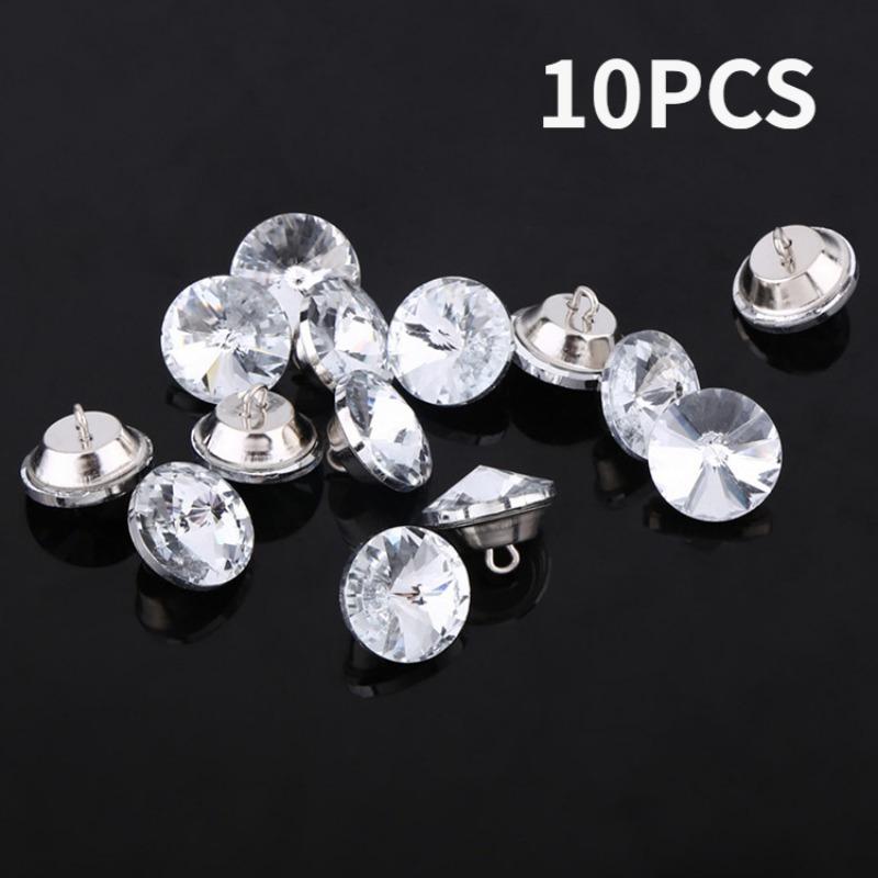 

10 шт. хрустальные обивочные пуговицы 20 мм прозрачные хрустальные пуговицы имитирующие алмазные пуговицы для самостоятельного шитья дивана-кровати изголовья поделок украшения своими руками 10pcs