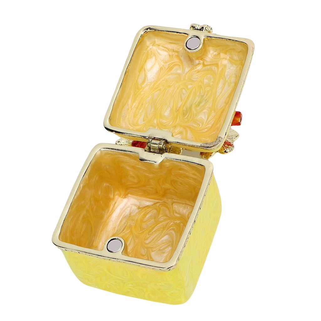 Cherry Blossom Jewelry Box Metal Exquisite Antique Style Jewelry Case Home Decor for Shelf Vanity Desk