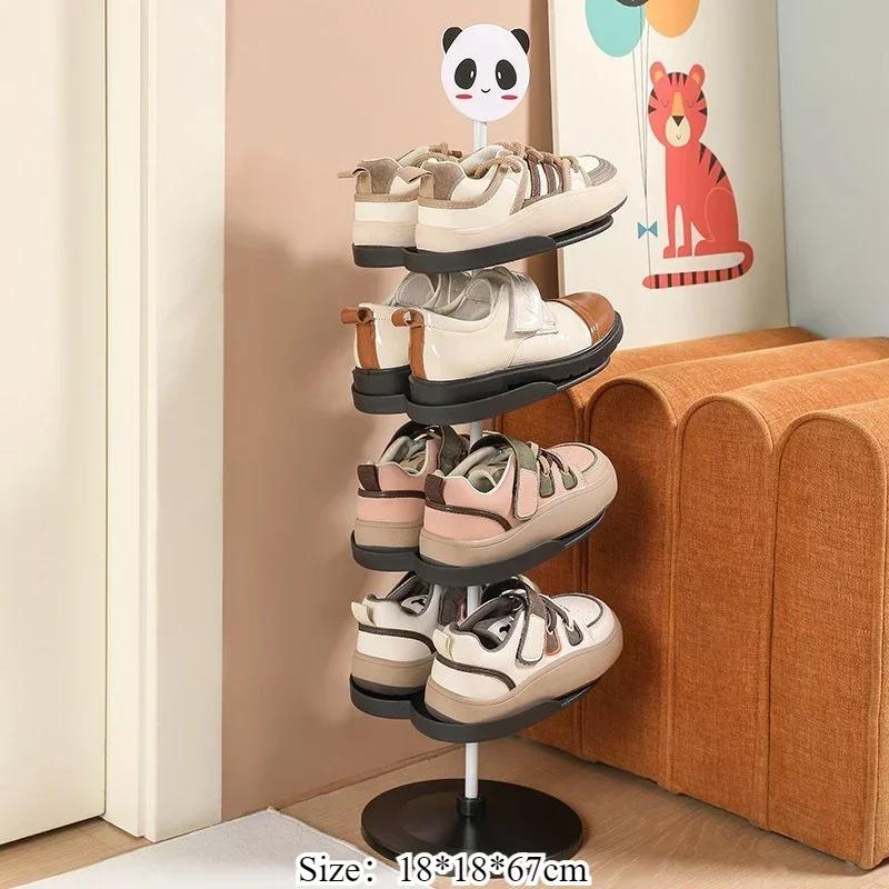 Children s Cartoon Plastic Shoe Rack Large Capacity Multi-layer Japanese Style Space-saving for Dormitory