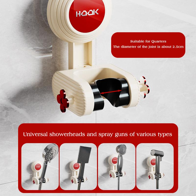 Houseeker Suction Cup Shower Bracket Punch-free Shower Head Holder Rack 360°Adjustable Shower Support Stand