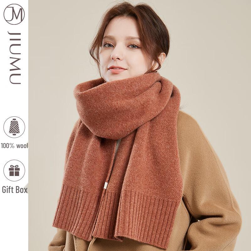 JIUMU Unisex Pure Wool Winter Scarf WY053